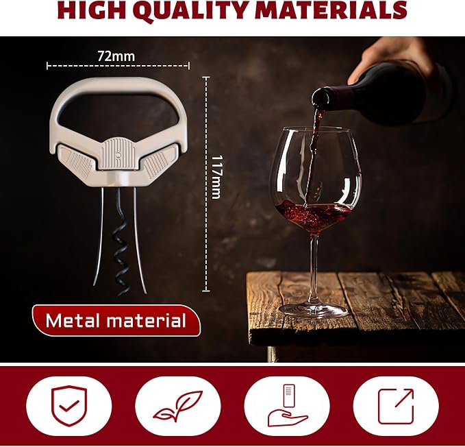 3-in-1 Ah So Wine Opener, Two Prong Cork Puller for Aged Bottles | Vintage Cork Specialist,Versatile 3-in-1 Tool,Ergonomic Metal Handle,Travel-Friendly Case,Connoisseur's Gift