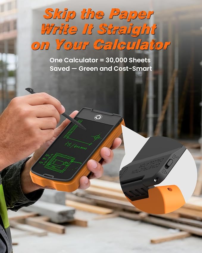 ROATEE Construction Calculator with Pad Silver Industrial & Scientific Engineering Calculator for Contractor