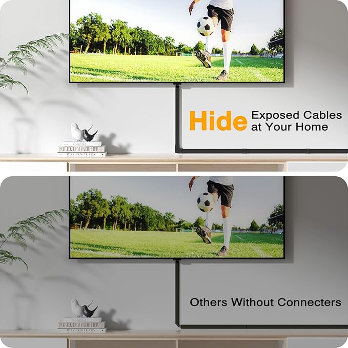 Cable Hider, 157in Delamu Cord Hider Wall for Wall Mounted TV, Wire Hider Kit, Paintable Cable Concealer Raceway Management for Home & Office, 10XL15.7 W0.95 H0.55in, Black