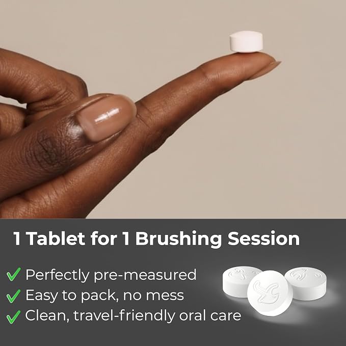 Fluoride Toothpaste Tablets with nHAp, Cool Mint, 1-Month Tin