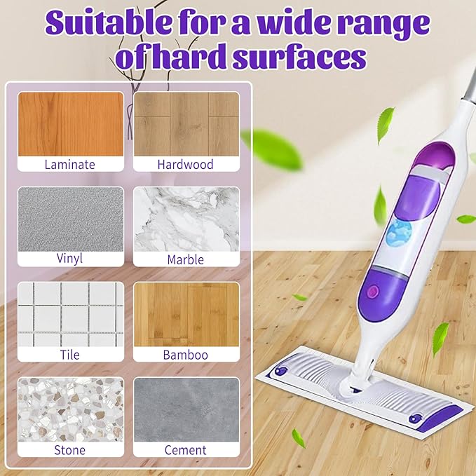 60 Pack Disposable Pads Compatible with Swiffer Power Mop Pads Replacement for Swiffer Power Mop Refills, Multi-Surface &Wood Floor Cleaning