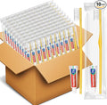 HOFASON Disposable Toothbrushes with Toothpaste Pack of 10, Yellow Hollow Travel Toothbrush Set with 5g Toothpaste Bulk Individually Wrapped for Homeless, Nursing Home, Shelter, Hotel