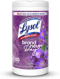 LYSOL Disinfecting Wipes, All Purpose Cleaner, Multi-Surface Antibacterial Cleaning Wipes, Household Cleaning Supplies, Dorm Essentials, Lavender & Cotton Blossom Scent, 80 ct.