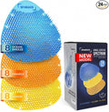 Urinal Screen Deodorizer (24 Pack) Urinal Cakes Fresh 3d Wave Anti-Splash Odor protection for Toilets in Bathroom Office Stadiums Schools with Free Gloves - 8 pcs Blue 8 pcs Yellow 8 pcs Orange