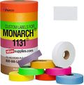 Custom Price and Date Labels for Monarch 1131 - Choose Color, Font and Imprint - 160,000 Labels w/ 64 Rolls Value Pack, 8 Sleeves - Made in USA