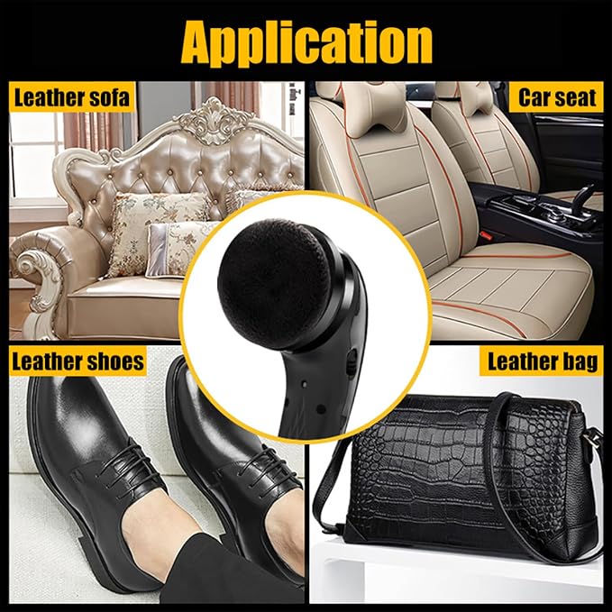 Electric Shoe Shine Kit - Multifunctional Polisher with 6 Brush Heads, USB Rechargeable, Easy to Use, Ideal for Wall, Tile Floor, and Bathtubs