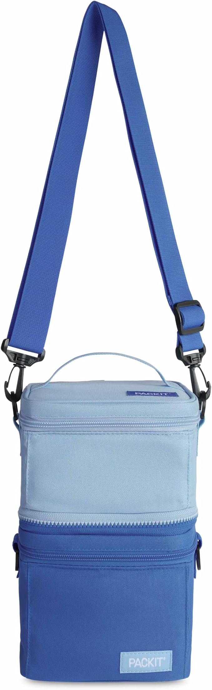 PackIt Freezable Small Mod 3-In-1 3.2L Capacity, Sky Blue/Azure Blue | Built-in ice packs, EcoFreeze+ Technology, 3-in-1 use, Two compartments: freezable & insulated, Men and Women, Fresh lunches