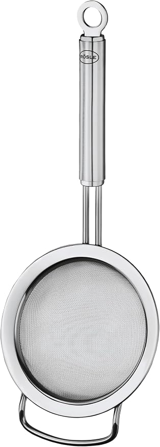 Rösle Stainless Steel Fine Mesh Tea Strainer, Round Handle, 3.2-inch