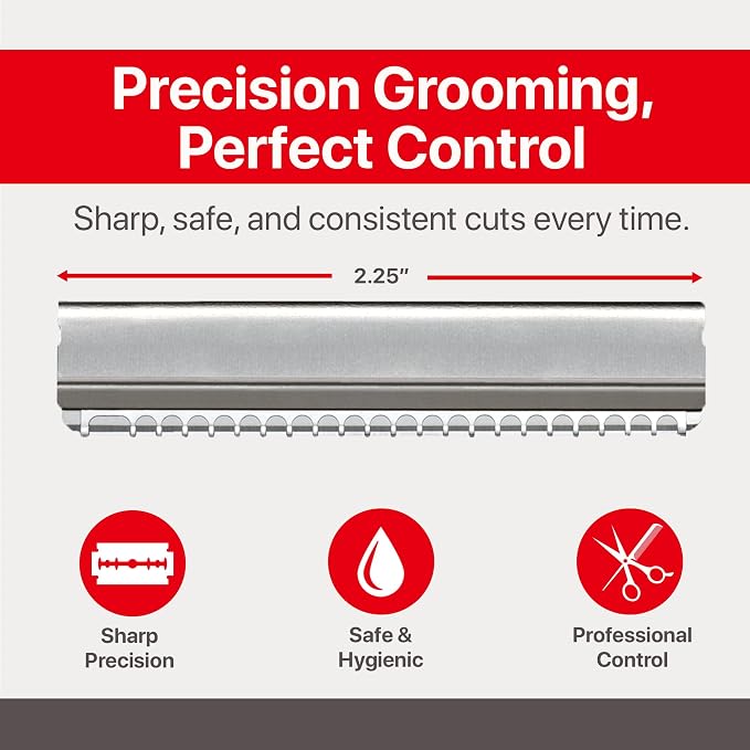 Feather - Nape Blades - Single Edge Guarded Replacement Blades –Fits Feather Nape & Body Razor– Professional Tool for Thinning, Layering, Precision Styling & Body Hair Removal– Made in Japan - 3 Packs