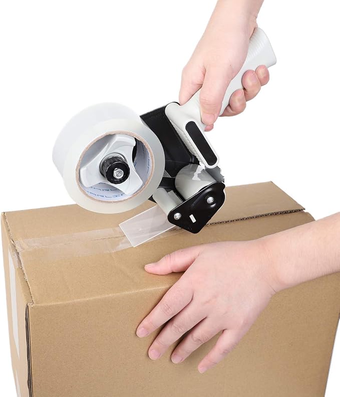 JARLINK Packing Tape Dispenser Gun (2 Pack) with 2 Rolls Tape Bundle with 24 Rolls Clear Packing Tape for Shipping Packaging Moving Sealing