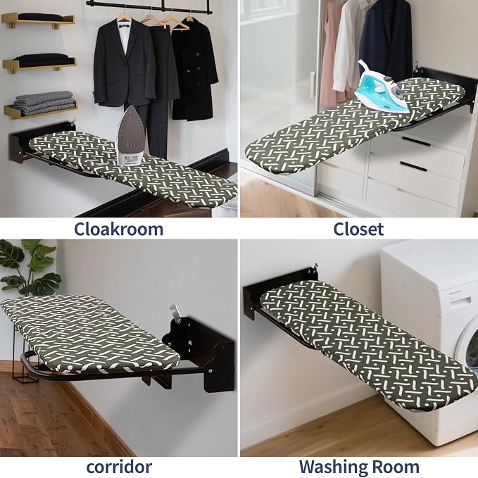 Wall-Mounted Steel Farme Folding Ironing Board (Ironing Board with Holder)