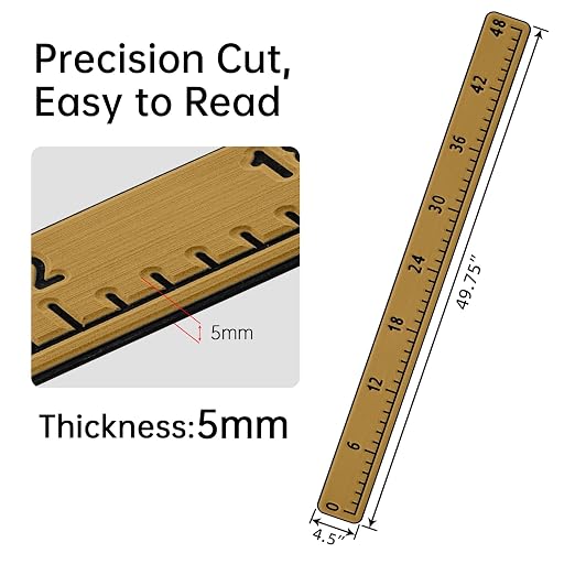 HZshark EVA Foam Fish Measuring Board, Fish Ruler with 3M Self-Adhesive Backing, 48" Fishing Tape Measure for Boats Sailboats Yachts Kayaks
