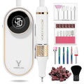 YOKE FELLOW Nail Drill Machine - 4000RPM Nail Drills for Acrylic Nails Professional with 12 Drill Bits for Electric Nail File Manicure Pedicure Home Use (White)