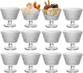 Glass Dessert Bowls & Breakfast Cups - Set of 12, 9oz Ice Cream Sundae Cups, For Oats, Ice Cream, Milk, Sorbet, Yogurt (12PCS)