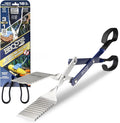3 in 1 Barbecue Tool 18-inch by BBQ Croc - Light and Long Tongs, Spatula and Grill Scraper (Blue) (18 inch Without Flashlight)