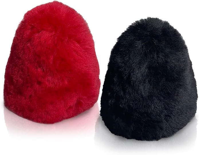 JOUNJIP Dual Wool Buffer Replacement Covers - Handmade 100% Lambswool Polisher Bonnets - for 2.5 x 3.5 Inch Buffing Cones