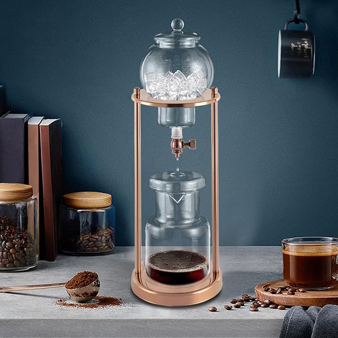Gold Iced Coffee Dripper Cold Brew Drip Coffee Machine Ice Coffee Dripper 600ml