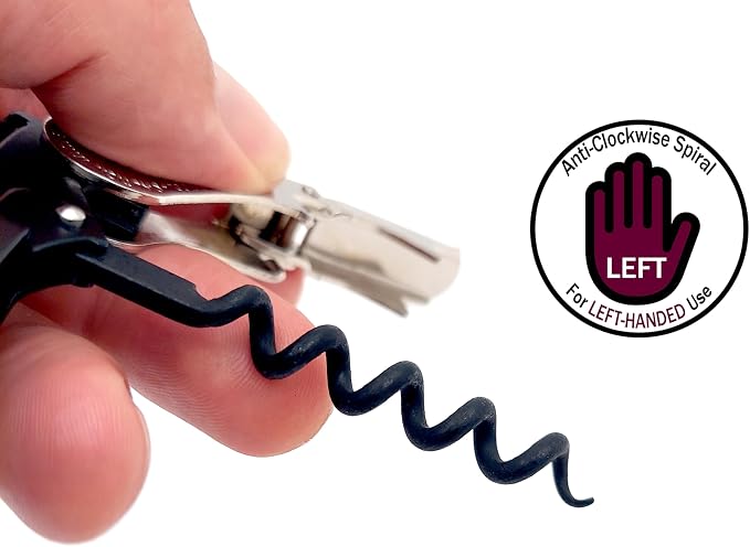 Pulltap's Genuine Classic 500 LEFT-HANDED Waiter's Corkscrew – Double-Hinged Wine Key with Hinged Foil Cutter – Patented Design – Made in Spain – Dark Green (Verde Oscuro)