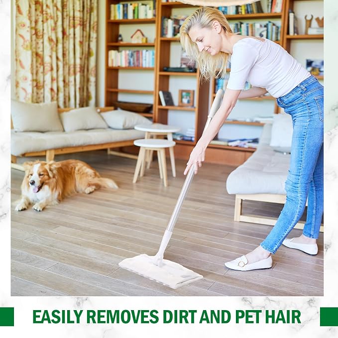 Gejoy 300 Count Heavy Duty Dry Sweeping Cloths Compatible with Swiffer Sweeper Mop, Microfiber Duster Mop Pads Refills for Cleaning Hardwood Floor Dust and Pet Hair, Disposable and Unscented Refills