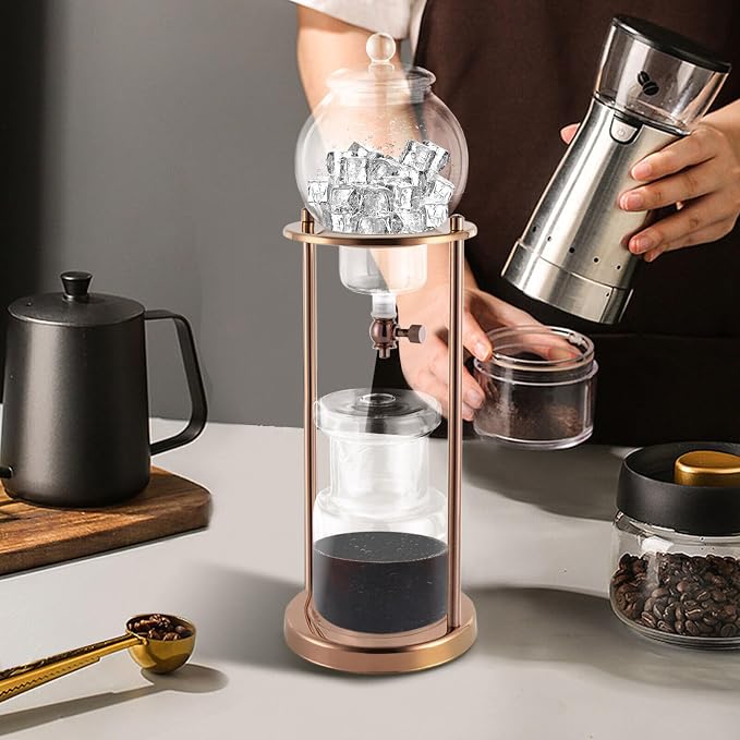 Gold Iced Coffee Dripper Cold Brew Drip Coffee Machine Ice Coffee Dripper 600ml