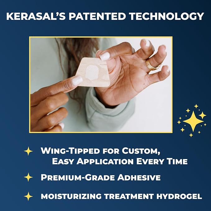 Kerasal Nighttime Nail Renewal Patches - 14 Patch - Overnight Restoring Nail Repair (Pack of 4)