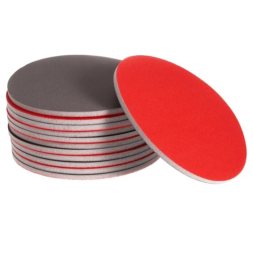 uxcell 12pcs 2000 Grit Sanding Sponge 6 Inch Hook and Loop Sponge Sanding Disc Wet/Dry for Car Wood Drywall Metal