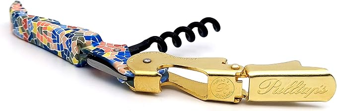 Pulltap's Genuine Trencadis 500 Waiter's Corkscrew – Double-Hinged Wine Key with Hinged Foil Cutter – Patented Design – Made in Spain – Trencadis