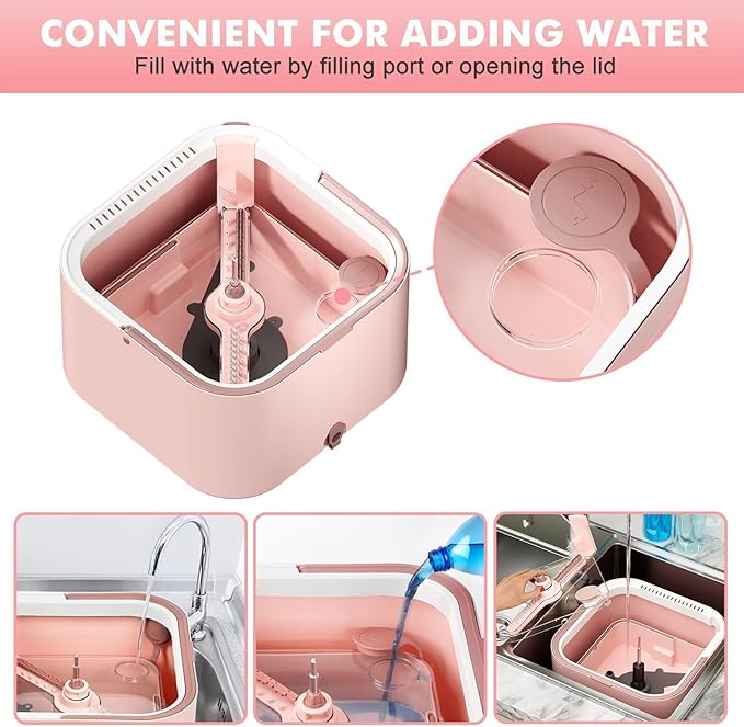 Square Spin Mop and Bucket Set with Self Separation Dirty and Clean Water System,Self Wringing 360° Rotating Mops Head for Home Floors Cleaning