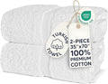 Chakir Turkish Linens, 100% Cotton Premium Quality Turkish Bath Sheets (35''x70'' Large Bath Sheet Towels - White)
