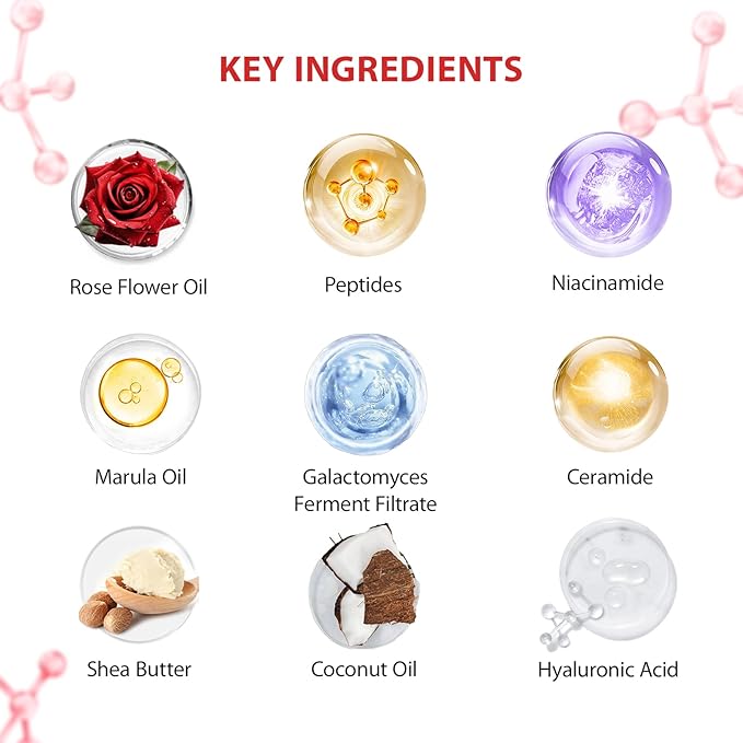 35 Pcs Mothers Day Gifts Baskets for Mom, Red Rose Bath and Body Basket Gift for Women, Face Skin Care Kit, Home Spa Self Care Basket, Diffuser, Necklace, Birthday, Christmas, Anniversary, Wife