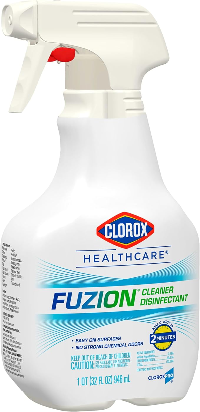 Clorox Healthcare Fuzion Cleaner Disinfectant Spray, 32 Fluid Ounces (Package May Vary)