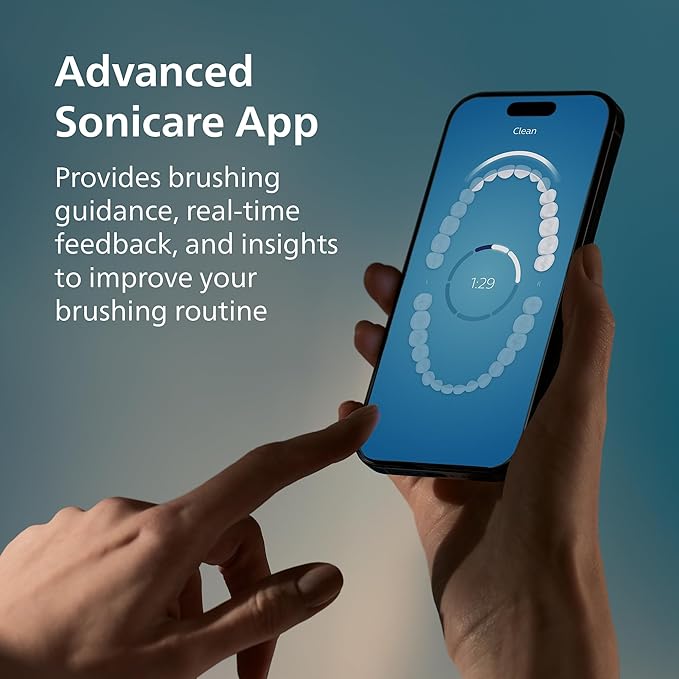Philips Sonicare DiamondClean Smart 9750 Electric Toothbrush - Sonic Toothbrush with App, Pressure Sensor, 15 Brushing Settings, Replacement Reminder, USB Charging Travel Case, Lunar Blue, HX9954/74