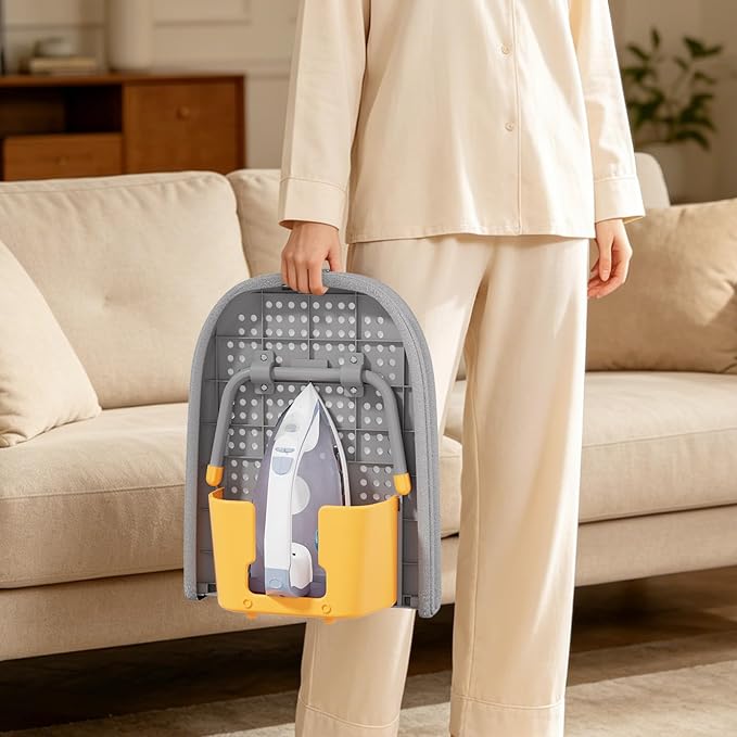 Tabletop Ironing Board with Iron Holder and Silicone Iron Rest Pad,Small Ironing Board for Small Spaces