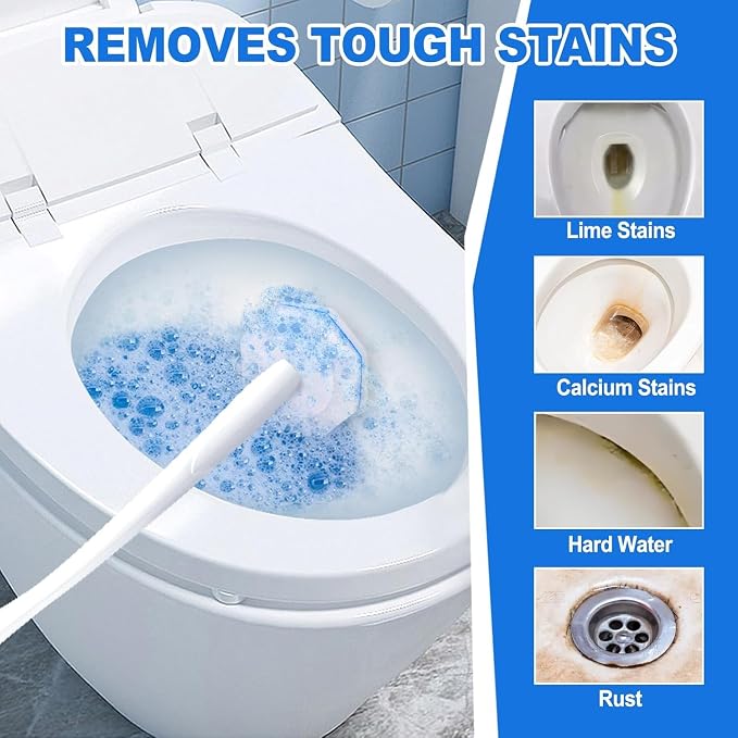 100 Count Toilet Bowl Wand Refills for Clorox, Disposable Toilet Brush Compatible with Clorox Toilet Bowl Wand Cleaning System, Upgrade Toilet Bowl Cleaner Refill Pads for Closestool Cleaning