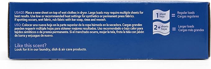 Clorox Fraganzia Fabric Softener Dryer Sheets Wrinkle Reducing Anti Static Laundry Dryer Sheets Great Smelling Clothes Softens Fabrics Lavender with Eucalyptus Scent 80 Count Home Dorm Laundry Room