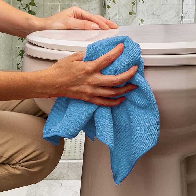 Avalon Towels Microfiber Cleaning Cloths (Value Pack of 36) - Size 16 x 16 Inches, Highly Absorbent Cleaning Rags, Lint Free, Reusable and Washable, Microfiber Towels for Cars