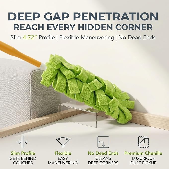 Chenille Duster Replacement Heads Reusable Microfiber Dust Damp Fleece Dusters for Cleaning Washable Refills Hand with Handle Pads Refill Base Exterior Pad Car Multi Surface Tools Home(10pcs)