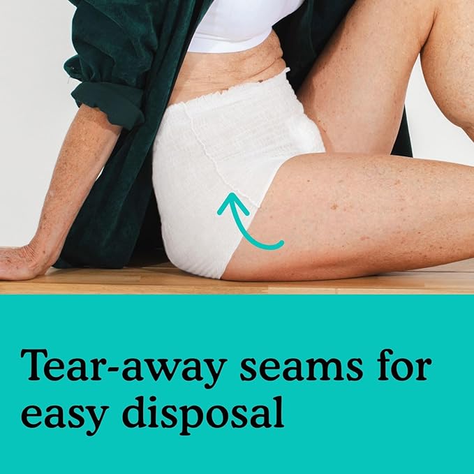 Because Overnight Absorbency Pull Ups - Adult Disposable Incontinence Underwear, Extra Absorbent Nighttime Briefs for Men and Women, White, Small/Medium, 80 Count (4 Packs of 20)
