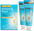 Lumineux Whitening Duo Set, 21 Strip Treatments & Toothpaste 2 Pack | Peroxide free, enamel safe, fluoride free, dentist formulated, free from harsh ingredients, gentle with no sensitivity