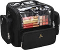 TANTO Makeup Brush Bag, Extra Large Makeup Case Professional Makeup Artist Bag Stand-up Cosmetic Bag Travel Makeup Brush Case with Shoulder Strap and Adjustable Divider