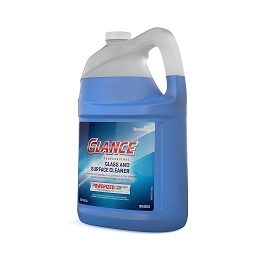 Diversey Glance Powerized Professional Glass & Surface Cleaner, 1 Gallon (4 Pack)