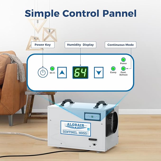 ALORAIR Smart Wi-Fi Crawl Space Dehumidifier 120 PPD - APP Control, Energy Star 2026, Auto-Defrost Crawlspace Dehumidifiers for Basement & Commercial Use