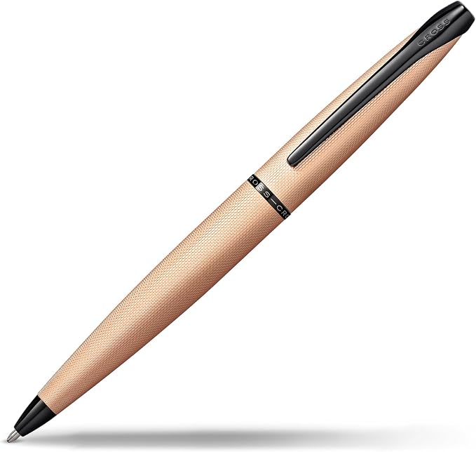 Cross ATX Brushed Rose Gold Ballpoint Pen - Refillable Pen for Smooth Writing - Black Ink - Comfortable Grip - Long-Lasting - Professional Office Supplies - Gift Box Included