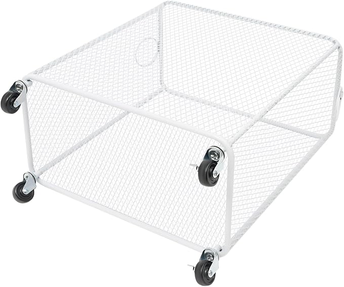 Laundry Basket, Large Rolling Fashion Laundry Basket, Dirty Clothes Hamper Cart with Wheels Metal Dorm Room Essentials for Laundry Room, Balcony, Bathroom, Bedroom, Kitchen (White, Rectangular)