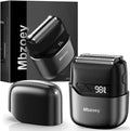 Mbzoey Electric Foil Shavers for Men: IPX7 Waterproof - Magnetic Cover | Mini Razor for Travel - Face Shaver with LED Display & USB-C Fast Charge - Micro-Comb Technology & Precision Blades