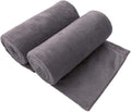 JML Microfiber Bath Sheet Towels, 2 Pack, 35" x 70", Grey | Oversized, Hanging Loop, Soft, Super Absorbent, Fast Drying, Perfect for Sauna, Shower, Sport, Fitness, Yoga