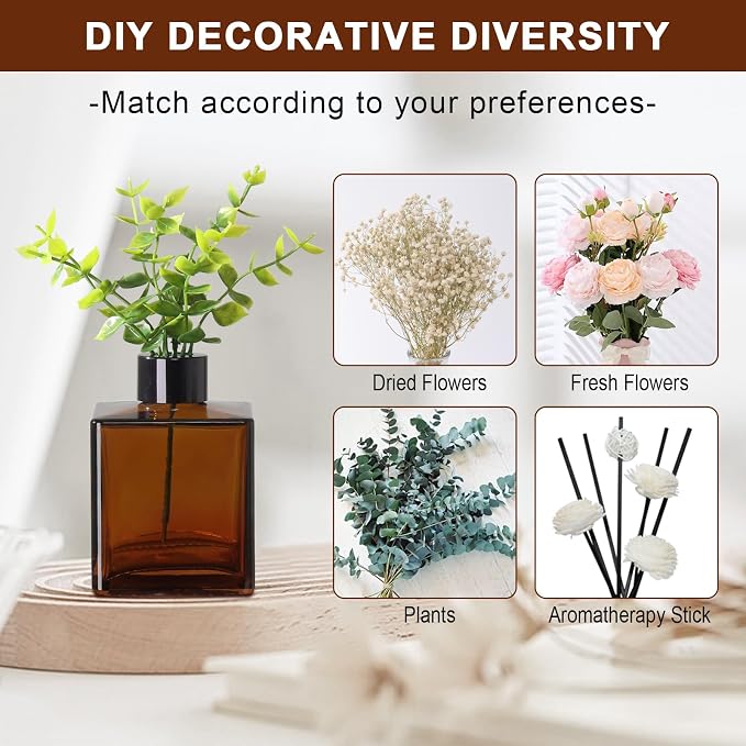Modern Kitchen Soap Dispenser Set with Wood Tray, Amber Glass Soap Dispensers with Pump, Decorative Hand and Dish Soap Dispenser Set, Soap and Lotion Dispenser Upgrade for Kitchen and Bathroom Decor