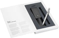 Lamy logo twin pen - multifunction pen set - mechanical pencil & ballpoint pen in an elegant stainless steel - incl ballpoint refill M 21 in black, fine line refill M 41 (0.5 mm) & leather case