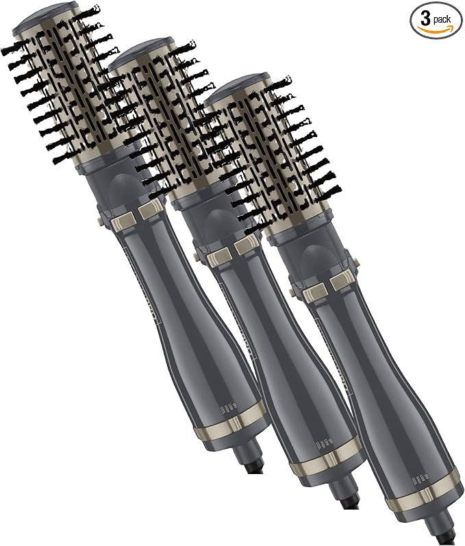 INFINITIPRO BY CONAIR Hot Air Styling Brush Set with 2-Inch and 1.5-Inch Bristles (Pack of 3)