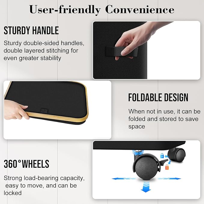 Laundry Hamper with Wheels,29 Gal (110L) Laundry Basket with lid Rolling Clothes Hamper Foldable Dirty Clothes Basket on wheels with Bamboo Frame and Bag for Bedroom, Dorm, Laundry Room-Black